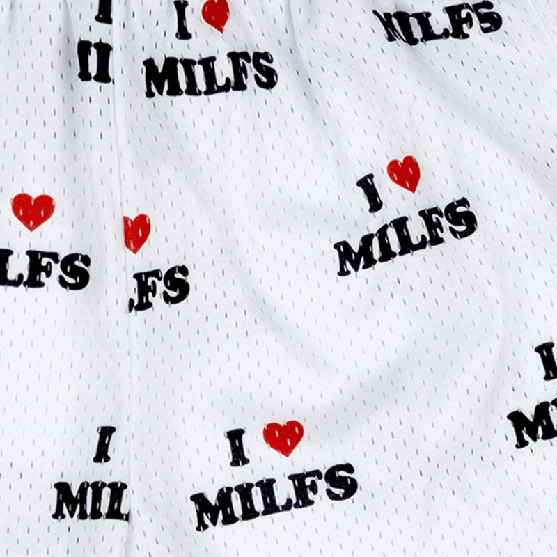 I <3 Milfs Shorts - White - - MILFDAD