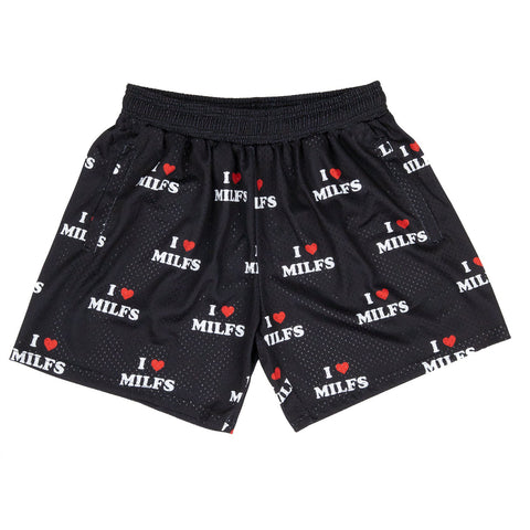 I <3 Milfs Shorts - Black