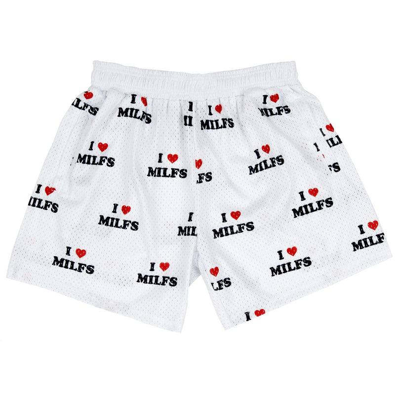 I <3 Milfs Shorts - White - - MILFDAD