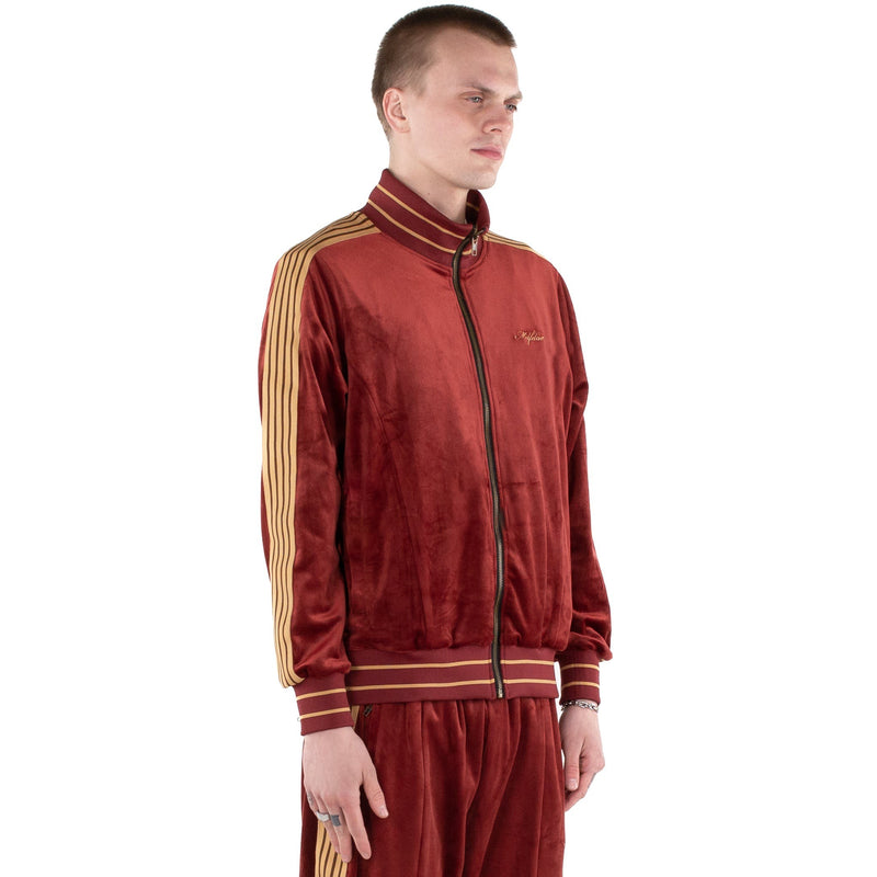 Velour Track Jacket - Ruby Red - - MILFDAD