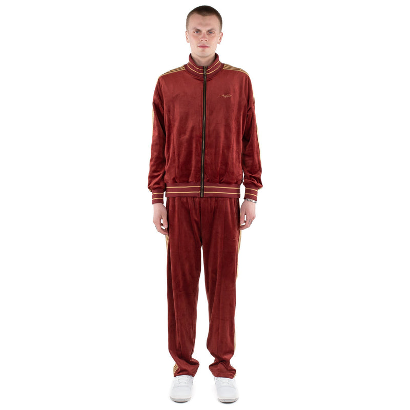 Velour Track Jacket - Ruby Red - - MILFDAD