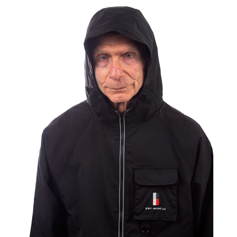 Hooded 3M Windbreaker - Black - - MILFDAD