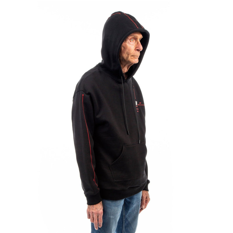Diagram Hoodie - Black / Red - - MILFDAD