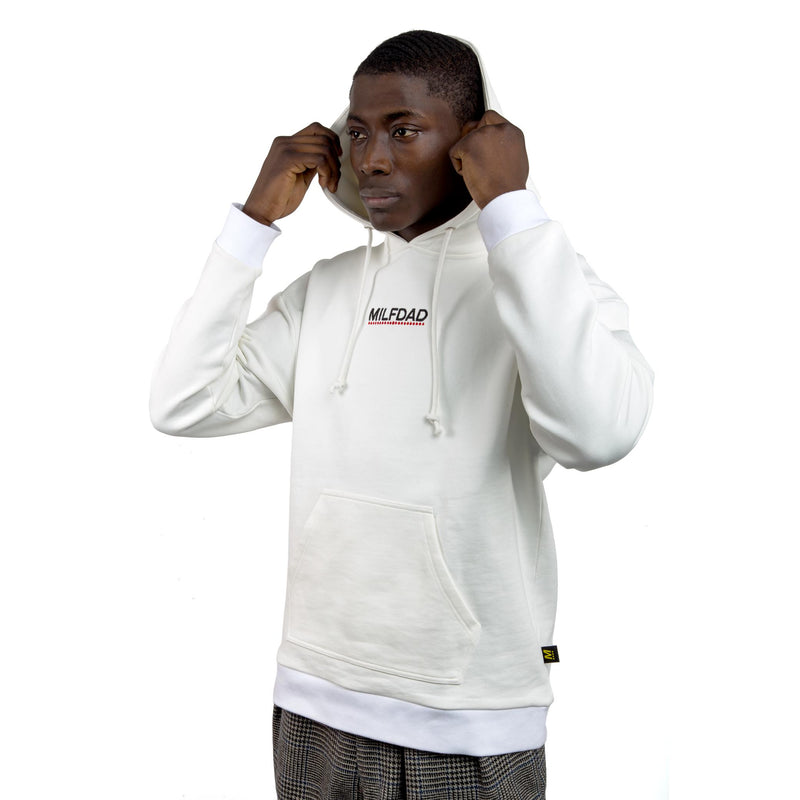 Milfdad Logo Hoodie - White - MILFDAD