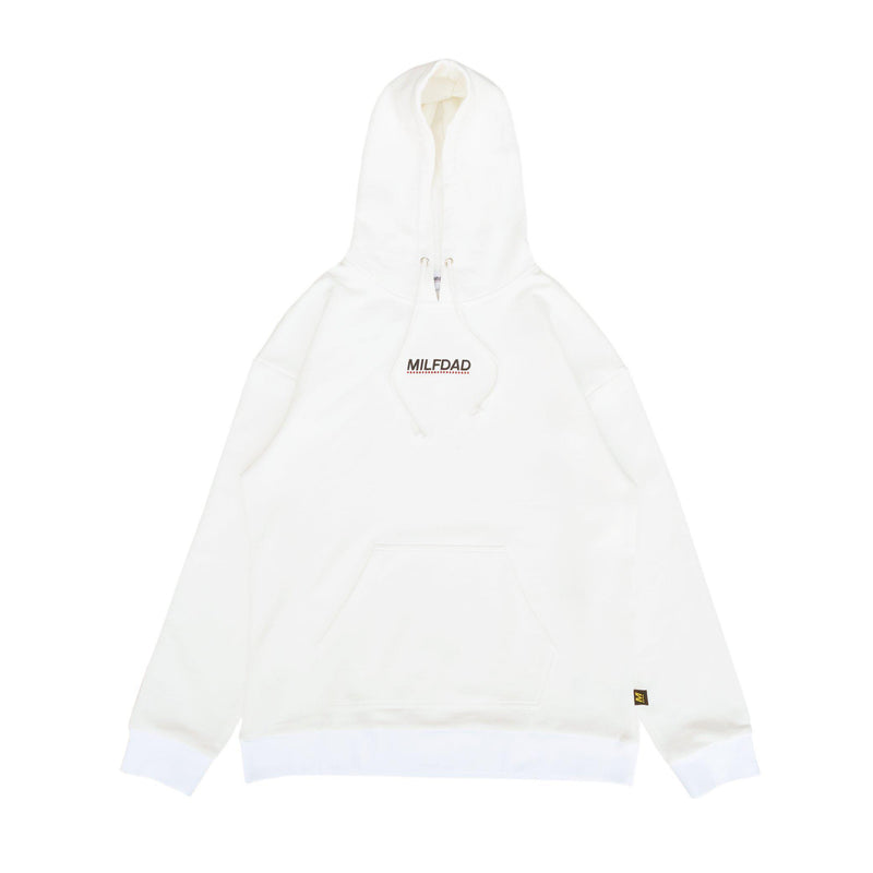 Milfdad Logo Hoodie - White - MILFDAD