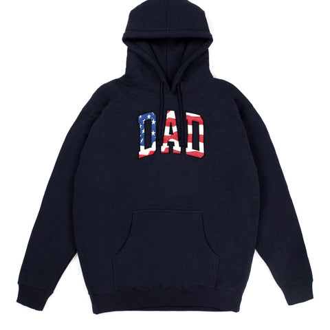 American Flag DAD Arc Logo Hoodie - Navy