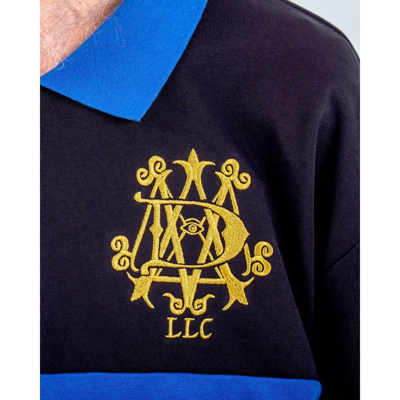 Striped Rugby Shirt with Embroidered Crest - - MILFDAD