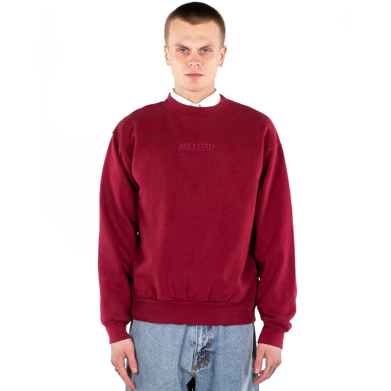 Tonal Embroidered Crewneck - Blood - - MILFDAD