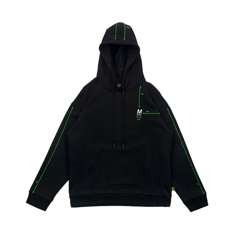 Diagram Hoodie - Black / Green - - MILFDAD