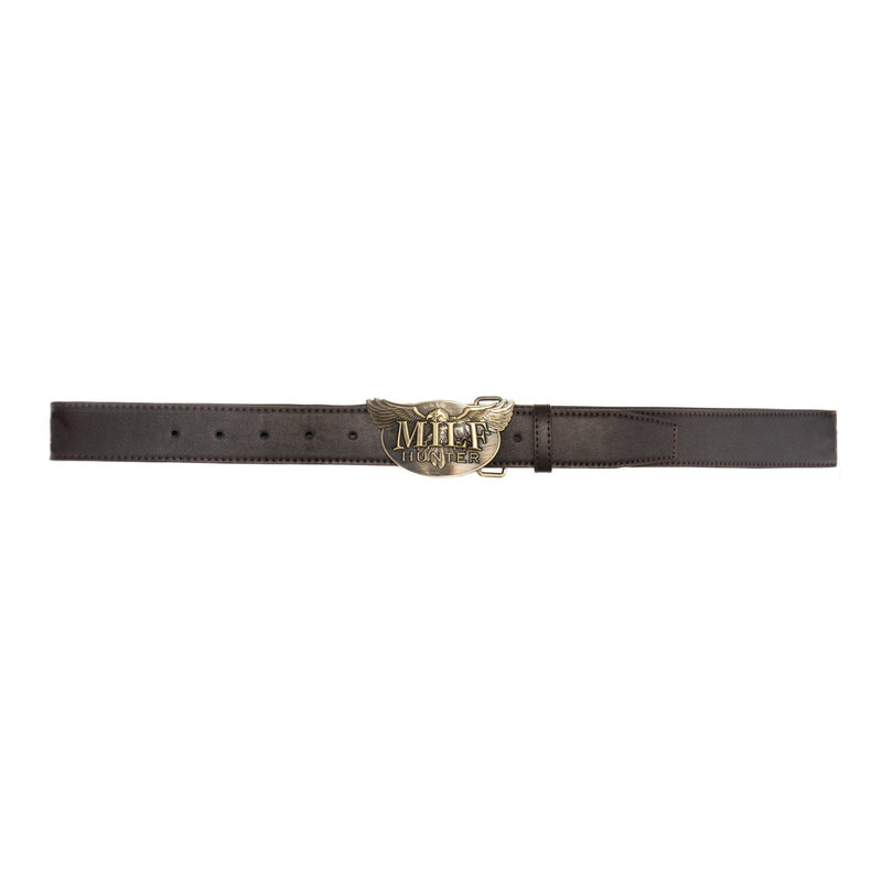 MILF Hunter Leather Belt - Brown / Bronze - - MILFDAD