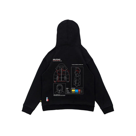 C4 Puffer Hoodie - Black