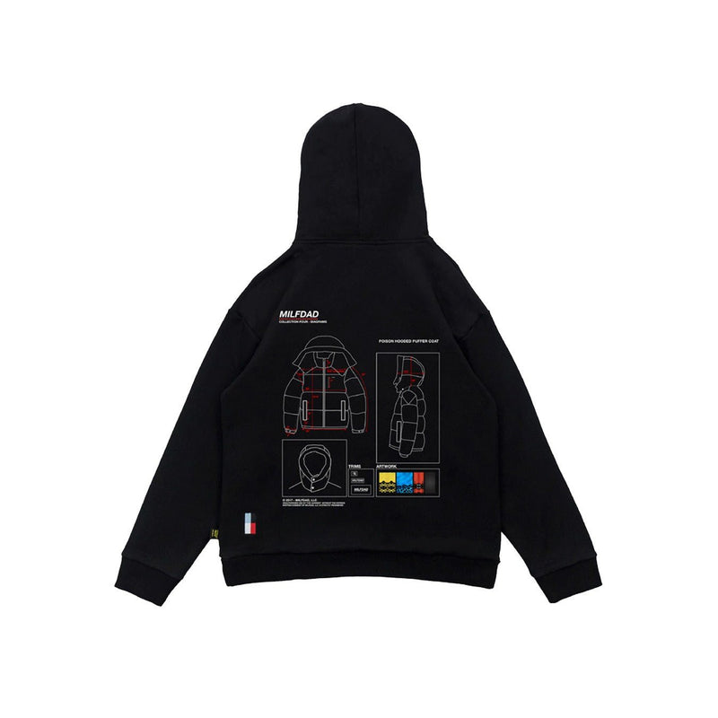 C4 Puffer Hoodie - Black - - MILFDAD