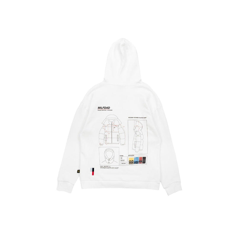 C4 Puffer Hoodie - White - - MILFDAD
