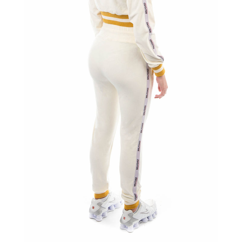 Velour Pant - Cream / Gold - - MILFDAD