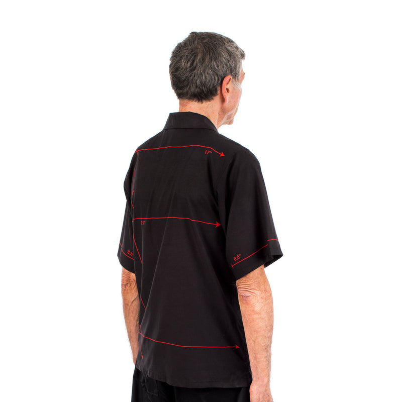 Diagram Button Shirt - Black / Red - - MILFDAD