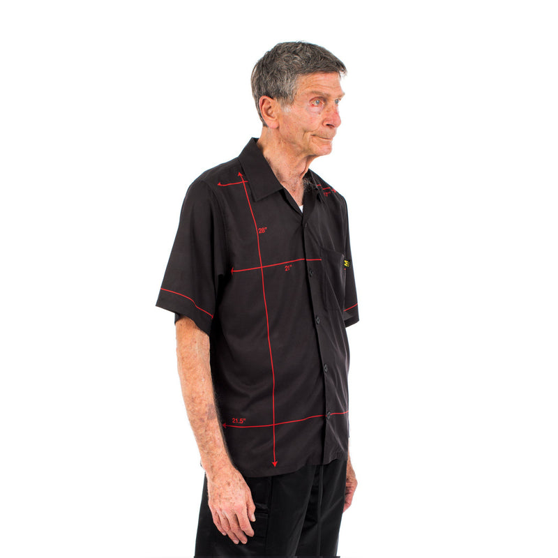 Diagram Button Shirt - Black / Red - - MILFDAD