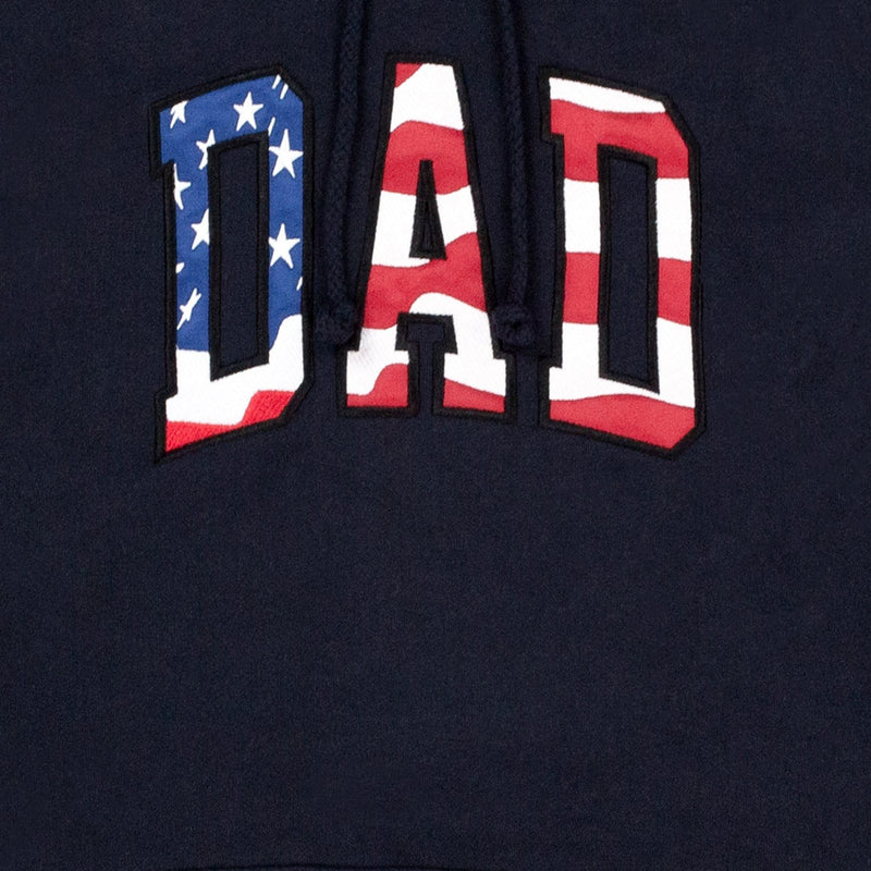 American Flag DAD Arc Logo Hoodie - Navy - MILFDAD