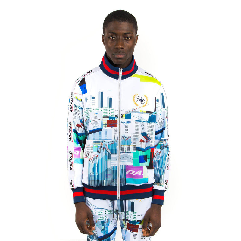 Track Jacket - Spreadsheet / White - MILFDAD