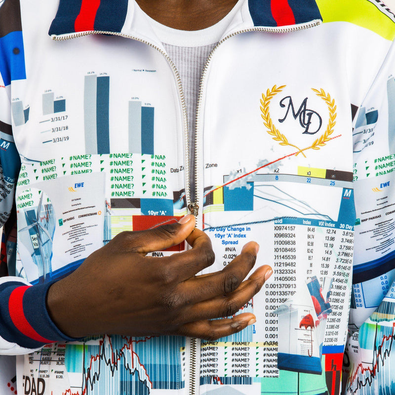 Track Jacket - Spreadsheet / White - MILFDAD