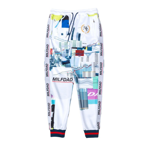 Track Pant - Spreadsheet / White