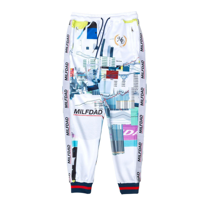 Track Pant - Spreadsheet / White