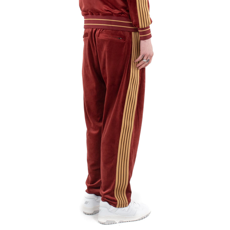 Velour Track Pants - Ruby Red - - MILFDAD